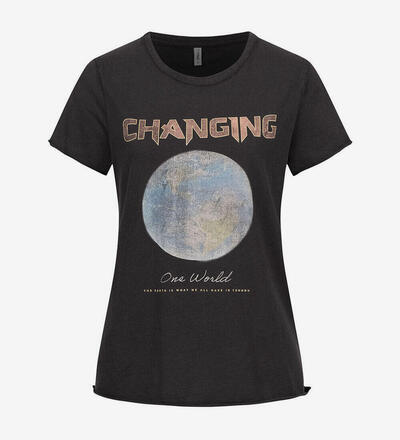Produktbild fr 'Damen T-Shirt in Changing World Print'