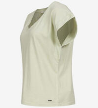 Produktbild fr 'Damen V-Neck T-Shirt mit rmelumschlag'